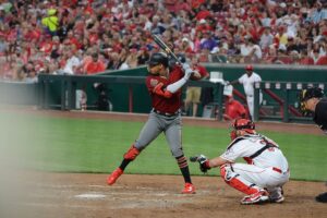 Ketel Marte at bat for the Diamondbacks